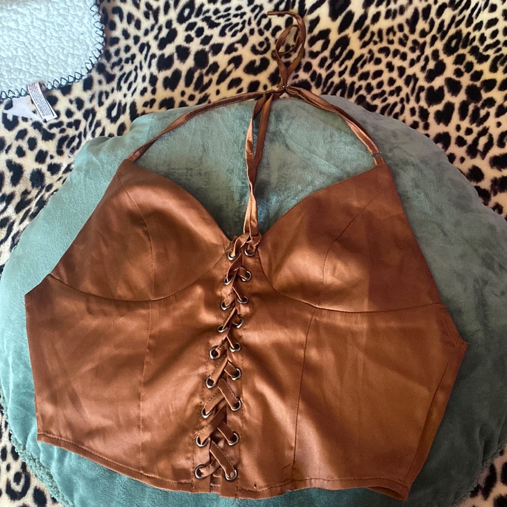silk Brown blouse